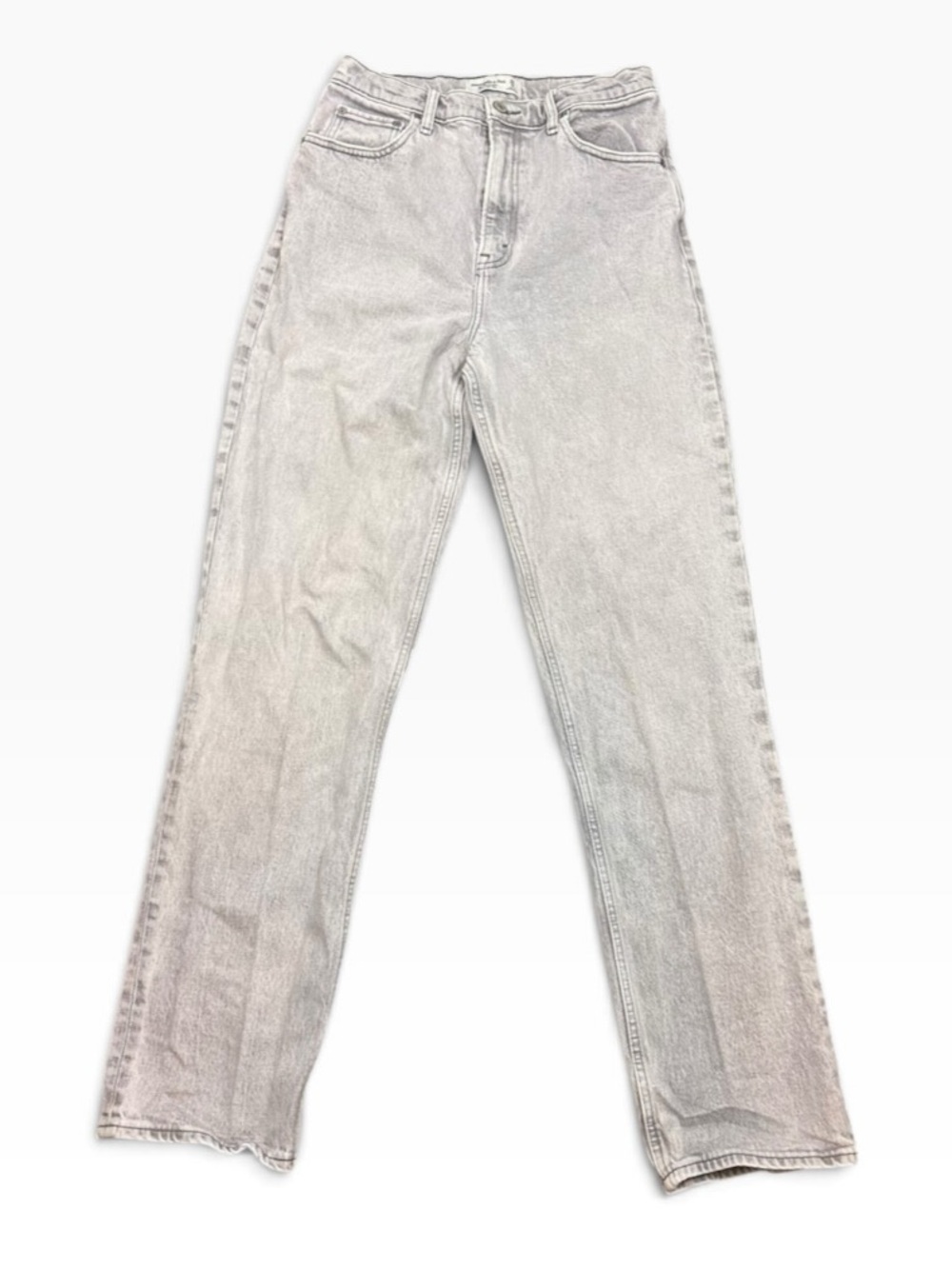 Abercrombie & Fitch 90's Straight Ultra High Rise Gray Size 8 Long